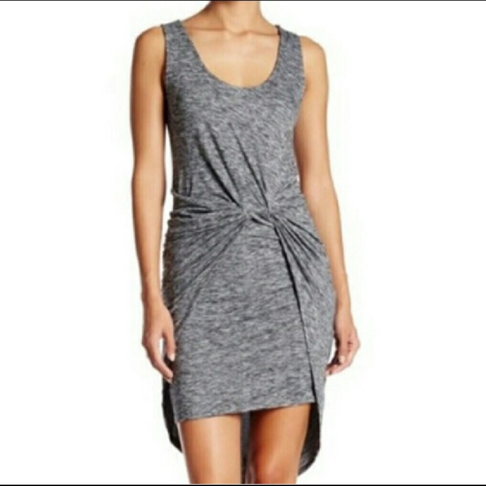 NWT Vanity Room Asymmetrical Gray Stretchy Dress - Picture 2 of 7